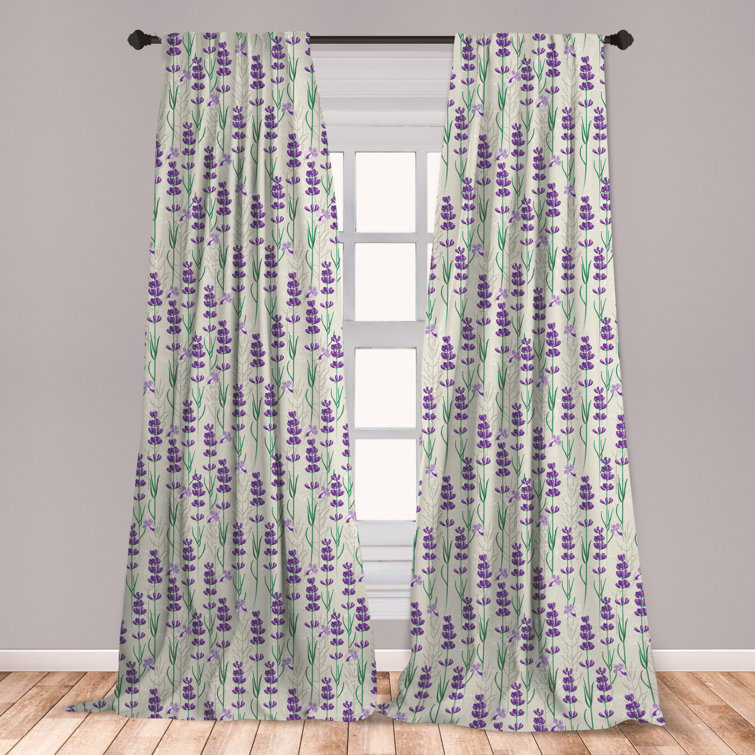 East Urban Home Bozek Lavender Room Darkening Rod Pocket Curtain Panels